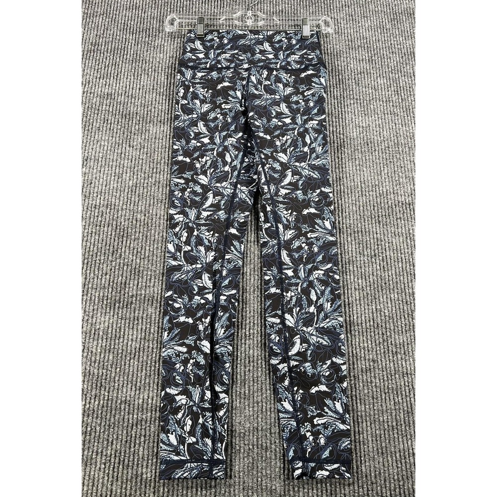 Lululemon Pants Womens 4 Multicolor Floral Ankle Luxtreme Leggings Yoga Workout